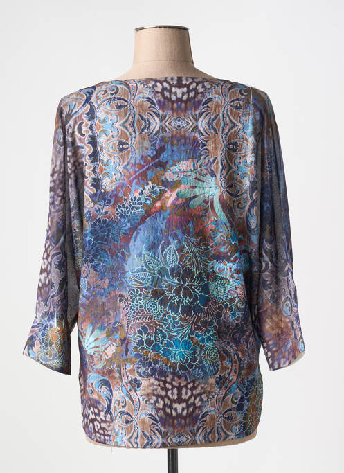 Pull tunique bleu VANGO pour femme