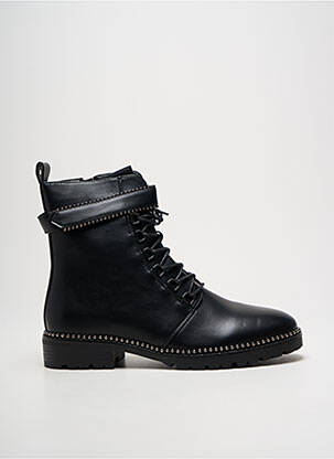 Bottines/boots matière lisse talon plat jusqu'à 3cm noir LPB femme