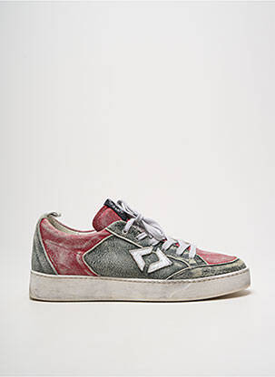 Baskets bout rond talon plat jusqu'à 3cm rouge CONCEPT femme