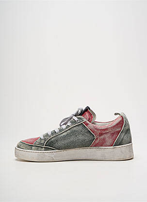Baskets bout rond talon plat jusqu'à 3cm rouge CONCEPT femme