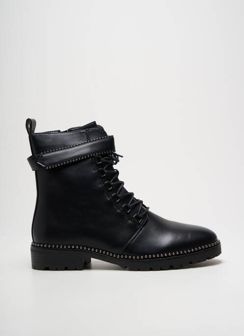 Bottines/boots matière lisse talon plat jusqu'à 3cm noir LPB femme