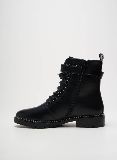 Bottines/boots matière lisse talon plat jusqu'à 3cm noir LPB femme