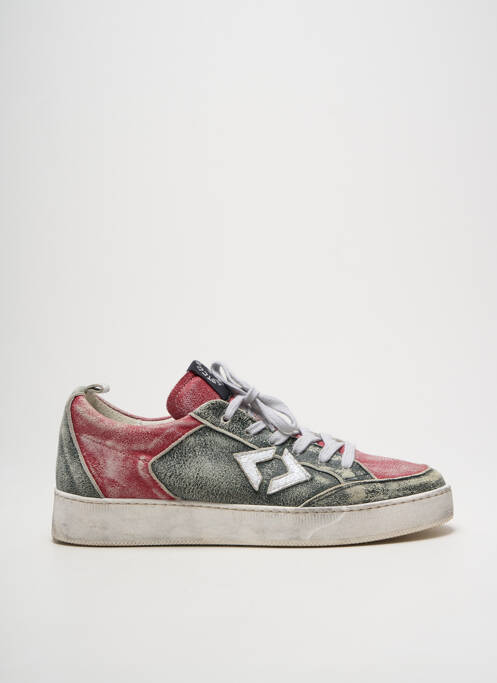Baskets bout rond talon plat jusqu'à 3cm rouge CONCEPT femme