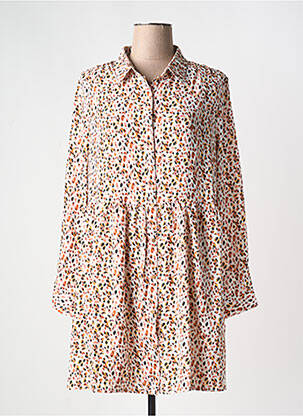 Robe courte manches longues manches longues orange SARAH JOHN femme