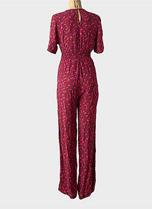 Combi-pantalon manches courtes manches courtes violet ANGE femme