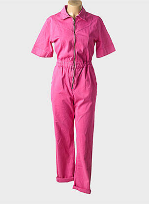 Combi-pantalon col chemisier manches courtes rose B.YOUNG femme