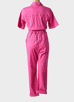 Combi-pantalon col chemisier manches courtes rose B.YOUNG femme
