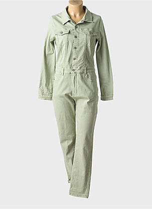Combi-pantalon fermeture boutonnée sur le devant manches longues vert ONADO femme