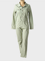 Combi-pantalon fermeture boutonnée sur le devant manches longues vert ONADO femme