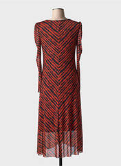 Robe mi-longue orange ICHI pour femme seconde vue