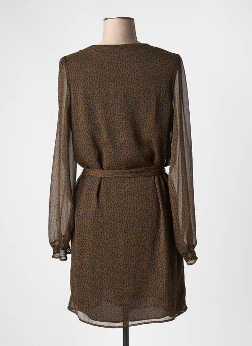 Robe mi-longue manches longues manches longues vert LPB femme