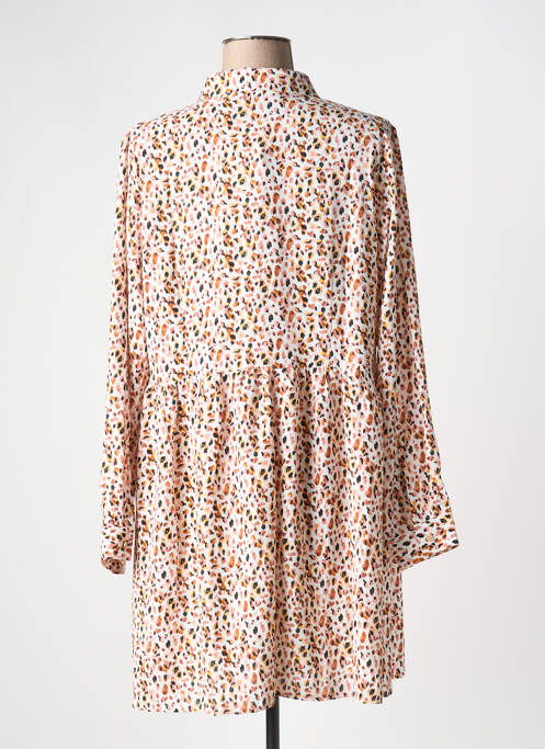 Robe courte manches longues manches longues orange SARAH JOHN femme