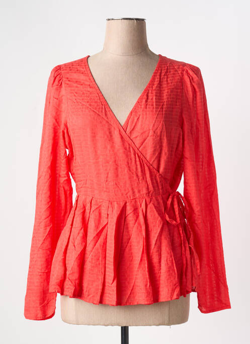 Blouse manches longues manches longues rouge ICHI femme