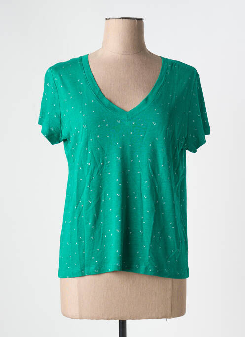 T-shirt imprimé fantaisie manches courtes vert ARTLOVE femme