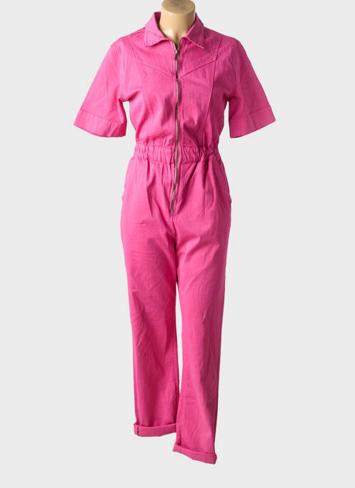 Combi-pantalon col chemisier manches courtes rose B.YOUNG femme