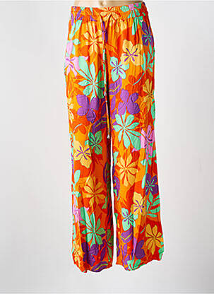 Pantalon large tissage popeline orange LES P'TITES BOMBES femme