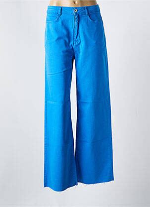 Jeans coupe large stretch taille haute bleu ICHI femme