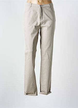 Pantalon slim tissage popeline taille normale gris I.QUING femme