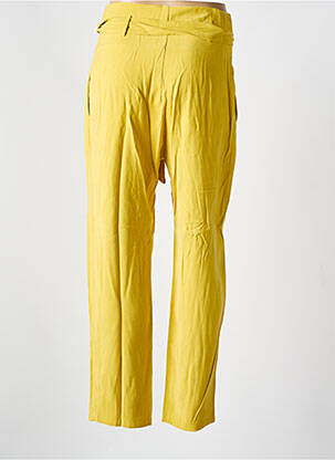 Pantalon droit coupe carotte taille haute jaune ARTLOVE femme