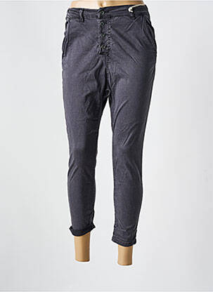 Pantalon slim taille élastique taille haute gris MELLY & CO femme