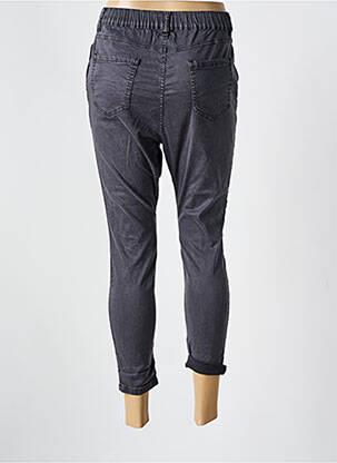Pantalon slim taille élastique taille haute gris MELLY & CO femme