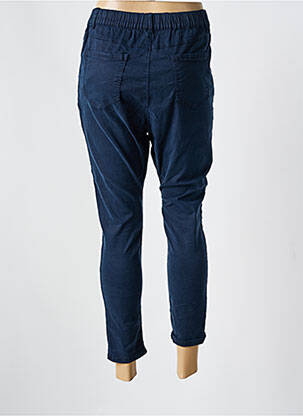 Pantalon slim taille élastique taille haute bleu MELLY & CO femme
