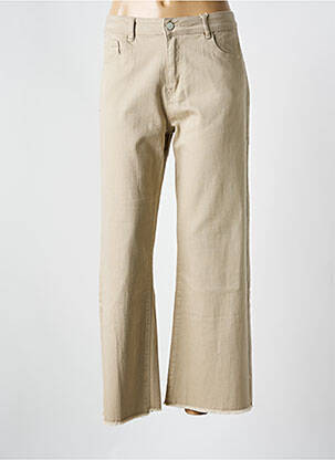 Jeans coupe large stretch taille normale beige ONADO femme
