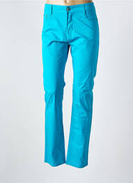 Pantalon slim tissage popeline taille normale bleu H&L femme