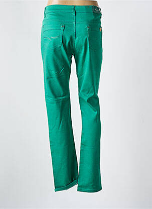 Pantalon slim tissage popeline taille normale vert H&L femme