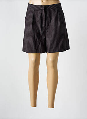 Short fermeture zippée sous rabat avec crochet taille haute noir ARTLOVE femme