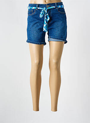 Short tissage denim taille normale bleu KALISSON femme