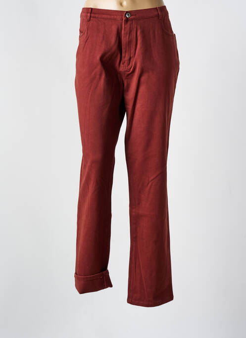 Jeans coupe slim orange I.QUING pour femme