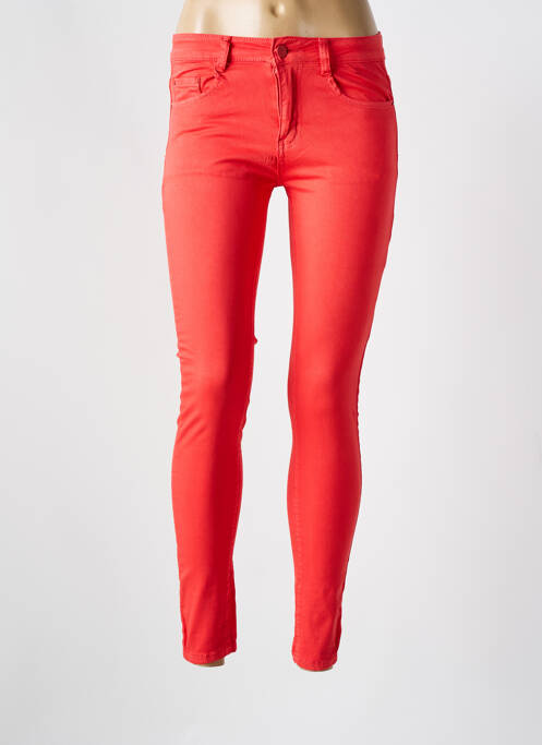 Jeans skinny rouge VOGGO pour femme