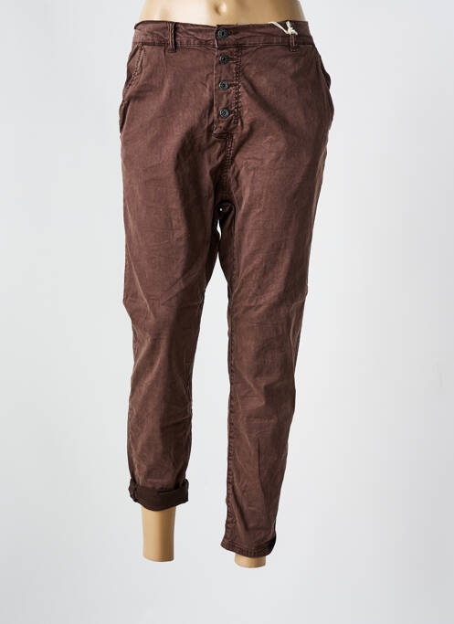 Pantalon slim marron MELLY & CO pour femme