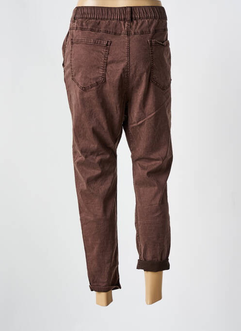 Pantalon slim marron MELLY & CO pour femme