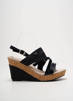 Sandales/nu pieds tissage satiné talon haut de 10cm et plus noir LPB femme