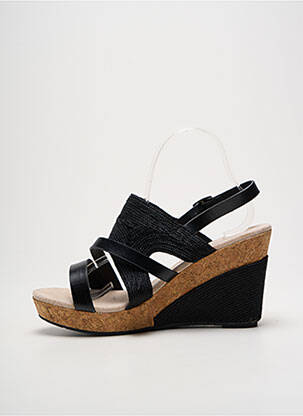 Sandales/nu pieds tissage satiné talon haut de 10cm et plus noir LPB femme