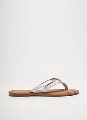 Tongs argent LPB pour femme seconde vue