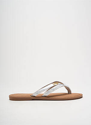 Tongs argent LPB pour femme