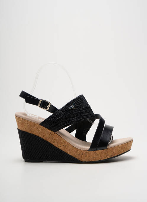Sandales/nu pieds tissage satiné talon haut de 10cm et plus noir LPB femme