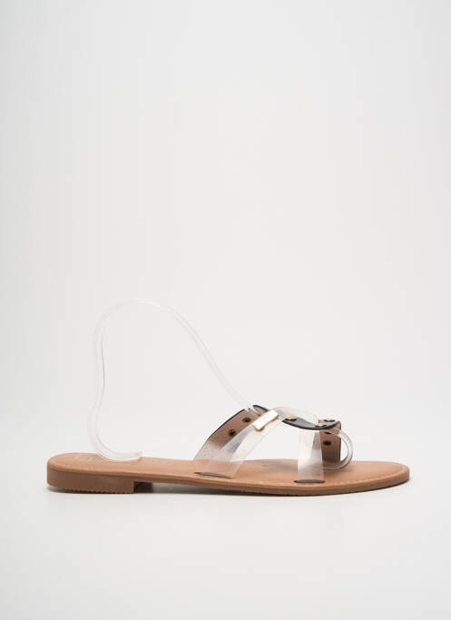 Mules/sabots matière lisse talon plat jusqu'à 3cm noir LPB femme