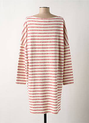 Robe courte manches longues manches longues rouge #127344 femme