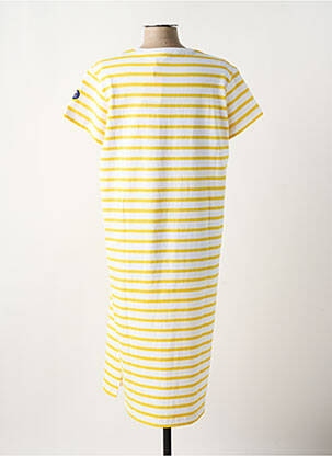 Robe mi-longue manches courtes manches courtes jaune ROYAL MER femme