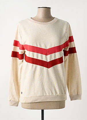 Sweat-shirt stretch manches longues beige J&JOY femme
