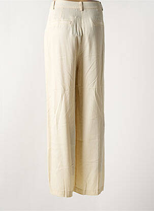 Pantalon large tissage popeline taille haute beige ATELIER REVE femme