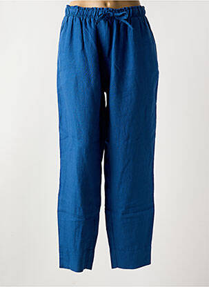 Pantalon droit taille haute taille haute bleu MAT DE MISAINE femme