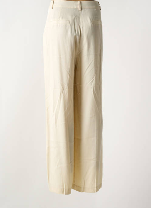 Pantalon large tissage popeline taille haute beige ATELIER REVE femme