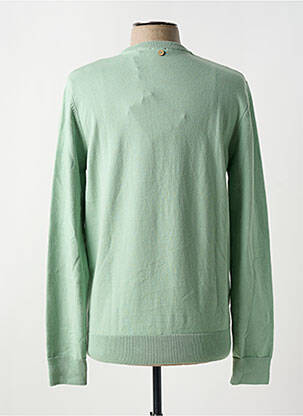 Pull col rond manches longues vert FAGUO homme