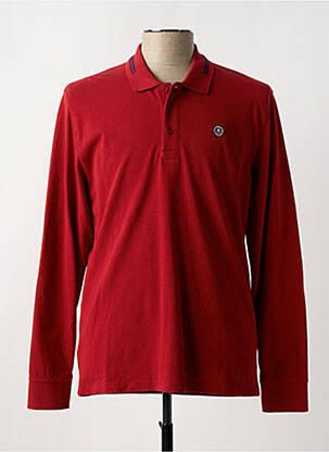 Polo manches longues manches longues rouge MAT DE MISAINE homme