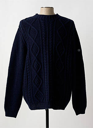 Pull col rond manches longues bleu MAT DE MISAINE homme